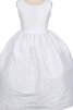 Schaufel-Ausschnitt Ärmellos A-Line Blumenmädchenkleid mit Plissierungen - 1