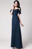 Ärmelloses Normale Taille Chiffon Bodenlanges Anständiges Brautjungfernkleid - 12