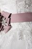 Abito da Sposa A Terra con Applique Fuori dalla spalla monospalla Lungo in Organza - 3