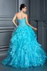 Ärmelloses Empire Taille Duchesse-Linie Bodenlanges Quinceanera Kleid mit Perlen - 2