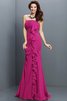 Meerjungfrau Stil Ärmelloses Chiffon Bodenlanges Brautjungfernkleid mit Empire Taille - 11
