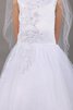 Vestido de Floristas de Corte Evasé de Corte-A en Tul de Sin mangas de Apliques - 4