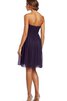 Robe demoiselle d'honneur avec chiffon ligne a ruché avec zip de col carré - 2