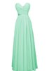 Robe demoiselle d'honneur plissé naturel avec sans manches avec chiffon avec zip - 1