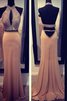 Sweep Train Perlenbesetztes Normale Taille Sittsames Modisches Abendkleid - 1