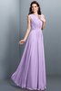 Prinzessin A Linie Plissiertes Normale Taille Brautjungfernkleid mit Drapierung - 19