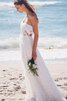 Reißverschluss trägerlos zweistück plissiertes Strand modisches Brautkleid - 1