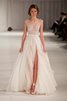 Natürliche Taile A Linie Apfelform Ballkleid aus Organza mit Perlen - 1