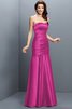 Robe demoiselle d'honneur longue ruché de princesse ligne a en satin - 11