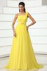 Ein Schulterfreies Chiffon A-Linie Brautmutterkleid mit Gürtel mit Blume - 1