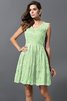 A-Line Prinzessin Reißverschluss Mini Brautjungfernkleid mit V-Ausschnitt - 26