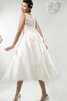 Modesto Vestido de Novia en Encaje y Organza de Escote redondo de Volantes Adorno - 2