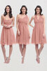 Robe demoiselle d'honneur avant-gardiste en chiffon a-ligne facile spécial - 2