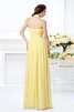 Robe demoiselle d'honneur naturel avec zip a-ligne de princesse jusqu'au sol - 30