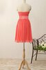 Abito da Damigella con Piega Naturale in Chiffon A-Line mini senza spalline - 2