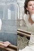Abito da Sposa con Fusciacca con Seghettato decorato Coda A Strascico Corto in pizzo Naturale - 1
