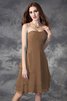 Robe demoiselle d'honneur bref de lotus avec zip a-ligne avec sans manches - 4
