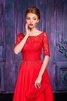 Vestido de Fiesta de Encaje Adorno de Natural de Abalorio de Hasta el suelo de Joya - 2