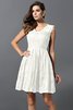 A-Line Prinzessin Reißverschluss Mini Brautjungfernkleid mit V-Ausschnitt - 16