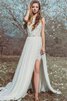 Abito da Sposa Semplice a riva Lupetto Formale E Informale in Chiffon in pizzo - 3