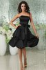 Geschichtes trägerloser Ausschnitt kurzes Cocktailkleid mit Schleife - 1
