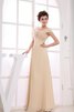 Reißverschluss Chiffon A-Linie bodenlanges langes Brautmutterkleid mit gekappten Ärmeln - 2