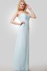 Robe demoiselle d'honneur romantique ceinture fermeutre eclair avec ruban avec sans manches - 4