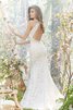 Robe de mariée simple avec perle entrecroisé jusqu'au sol collant - 1