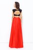 Robe de bal charmeuse naturel solennelle en satin manche nulle - 2