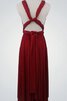 Vestido de Dama de Honor de Hasta la Rodilla de Escote con cuello Alto de Sin mangas - 2