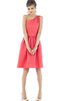 Robe demoiselle d'honneur courte manche nulle ligne a fermeutre eclair - 3