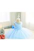 Robe de cortège enfant naturel avec perle de lotus au niveau de genou avec nœud à boucles - 3