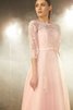 Robe de bal longue avec lacets textile en tulle avec manche 1/2 manche nulle - 5