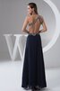 Vestido de Noche de Corte Recto de Abalorio de Espalda con ojo de cerradura - 6