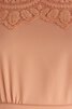 Vestido de Dama de Honor de Apliques de Cremallera de Encaje Adorno de Escote redondo - 4