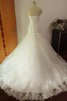 Vestido de Novia de Hasta el suelo de Espalda con ojo de cerradura de Apliques - 2