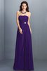 Vestido de Dama de Honor en Gasa de Hasta el suelo de Largo de Escote sin tirantes - 24
