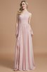 Normale Taille A-Linie Ärmelloses Prinzessin Bodenlanges Brautjungfernkleid - 1