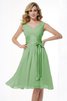 Normale Taille A-Linie Prinzessin Drapiertes Brautjungfernkleid aus Chiffon - 25