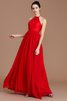 Prinzessin Normale Taille Reißverschluss Neckholder Chiffon Brautjungfernkleid - 5