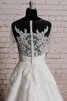 Abito da Sposa in pizzo Naturale A-Line A Terra Cappellino con Manica Corte - 2