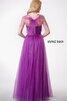 Vestido de Dama de Honor de Corte-A en Tul de Fajas de Sin mangas de Escote Corazón - 5