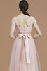 A Linie Prinzessin Normale Taille Brautjungfernkleid mit Schleife mit Gürtel - 7