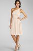 Abito da Damigella senza spalline A-Line in Chiffon Corto monospalla - 22