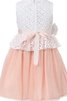 Robe de cortège enfant col u profond a-ligne en tulle manche nulle - 2