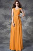 Prinzessin Breiter Träger Normale Taille Reißverschluss Chiffon Brautjungfernkleid - 20