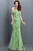 Meerjungfrau Stil Ärmelloses Chiffon Bodenlanges Brautjungfernkleid mit Empire Taille - 25