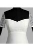 Reißverschluss plissiertes kurze Ärmeln Modern Elegantes schlichtes Brautkleid - 4