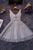A Linie Normale Taille Prinzessin Mode Cocktailkleid mit Rücken Schnürung - 2