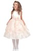 Robe de cortège enfant de lotus a-ligne avec nœud à boucles avec sans manches - 1